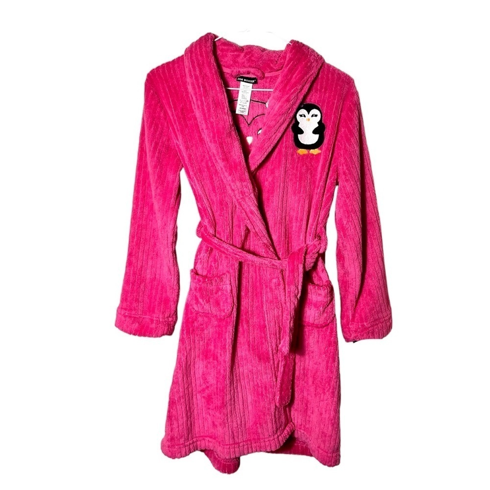 Girl’s Joe Boxer Penguin Robe Size 10/12 Hot Pink